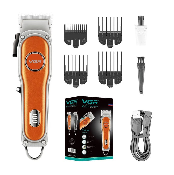 VGR VGR V-673 Professional Trimmer, Vintage Design, LED Display, Orange