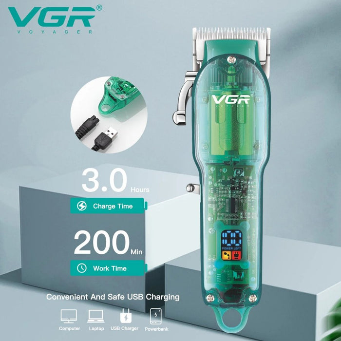 VGR VGR V-660, Wireless, 8W, LCD, LAMES и LED дисплей, зелено пропаст