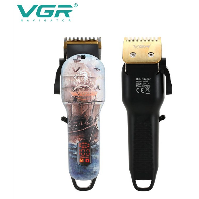 VGR VGR V-689, 5W, LCD Screen Professional Car, Steel Blades, πολύχρωμες κατοικίες