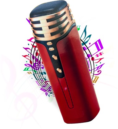 Безжичен микрофон за караоке andowl Q-L838, Rosu