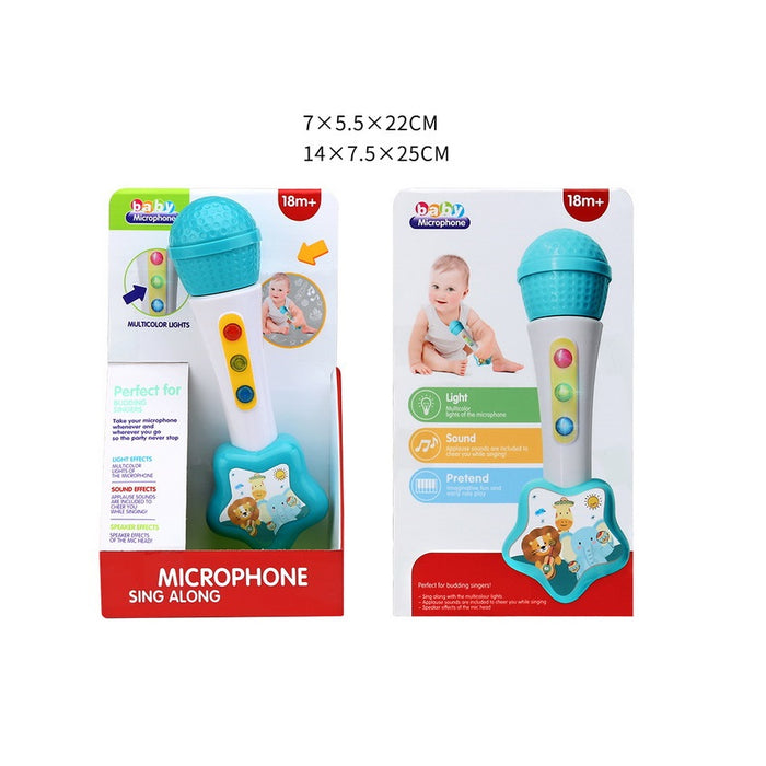 Microphone Animal Star Fun, с песни, за деца 1,5 години+, бяло синьо