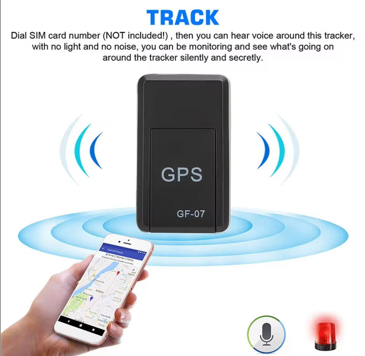 Mini GPS tracker 3.5x2x1.4cm, dispozitiv de urmarire, fixare stabila cu magnet, utilizare cu cartela SIM, negru