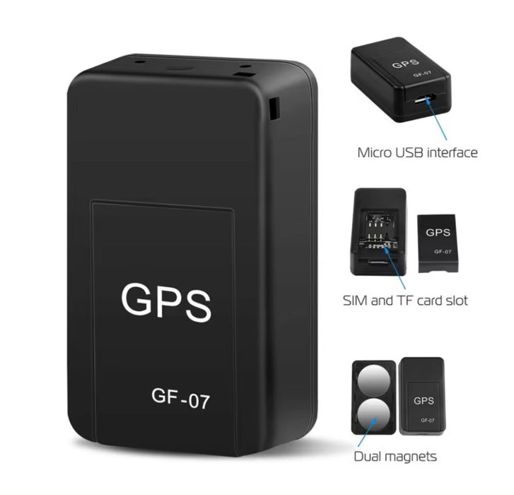 Mini GPS Tracker 3.5x2x1.4cm, устройство за проследяване, стабилна фиксация на магнит, използване на SIM карта, черно