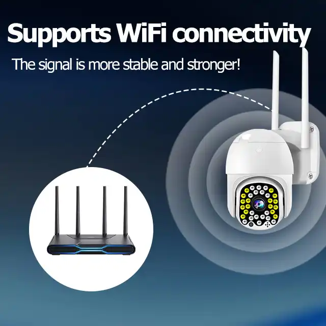 Mini megfigyelő kamera CCTV IP PTZ WiFi 2,5, IP66, vezeték nélküli, infravörös, rotáció 355 °, alba