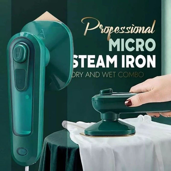 Mini Steam Iron, φορητό, για ταξίδια, πράσινο