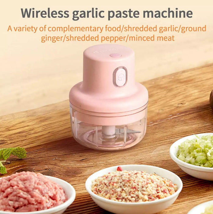 Electric Mini Food Mini, 45W, 250 ml, с USB, розово зареждане