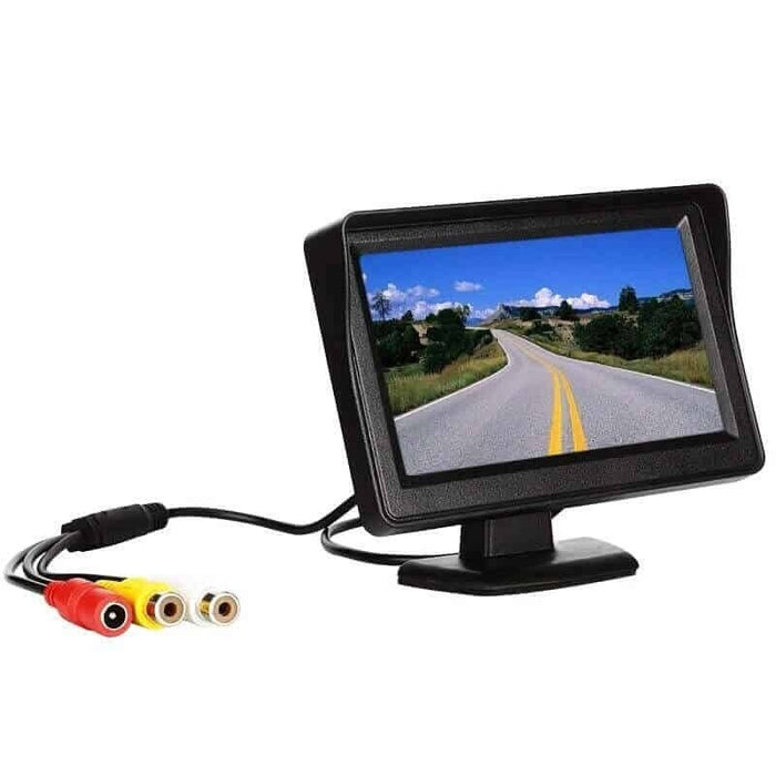 LCD TFT Dash Monitor, съвместима камера Marsarier, 4.3 ", черен