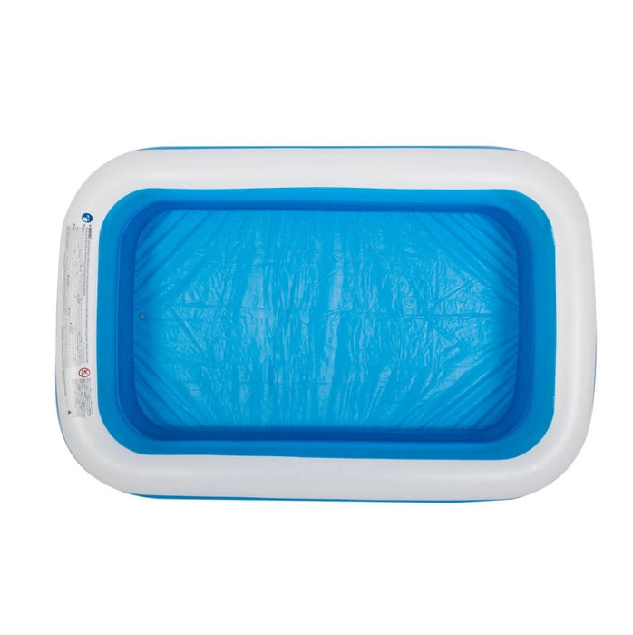 Piscina gonflabila dreptunghiulara pentru exterior, 200x150x50cm, albastru cu alb