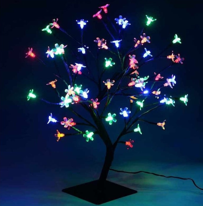 Pomisor cu Flori de Cires, Iluminate cu 36 LED-uri, 40cm Inaltime, Lumina Alba Calda/Rece sau Multicolora