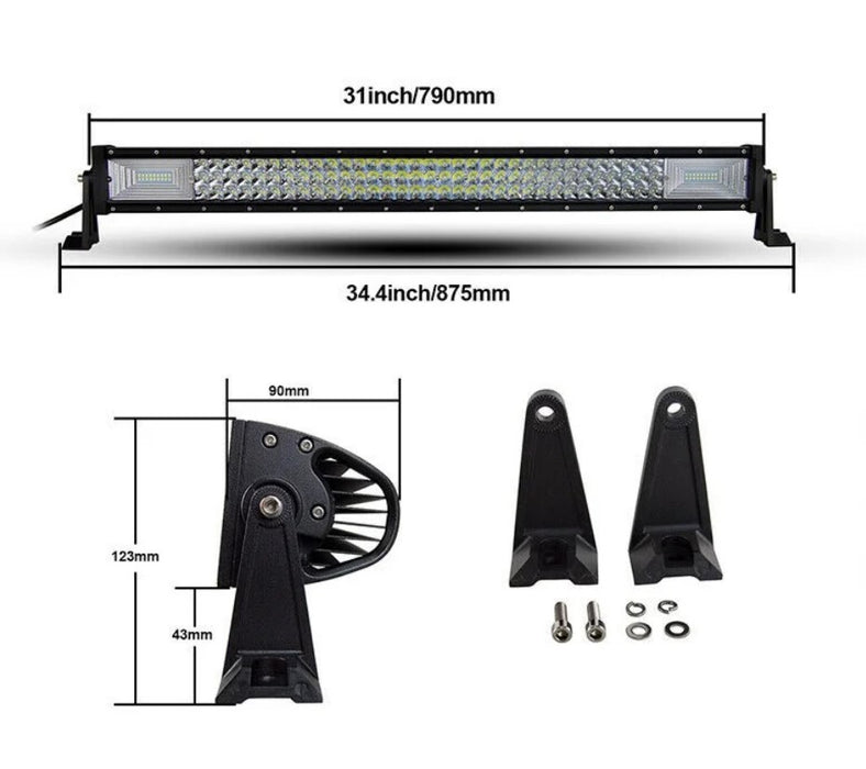 80cm LED LED προβολέα αυτοκινήτου, 135 LED, 405W, για αυτοκίνητα εκτός δρόμου, μηχανές, ATV, φορτηγό