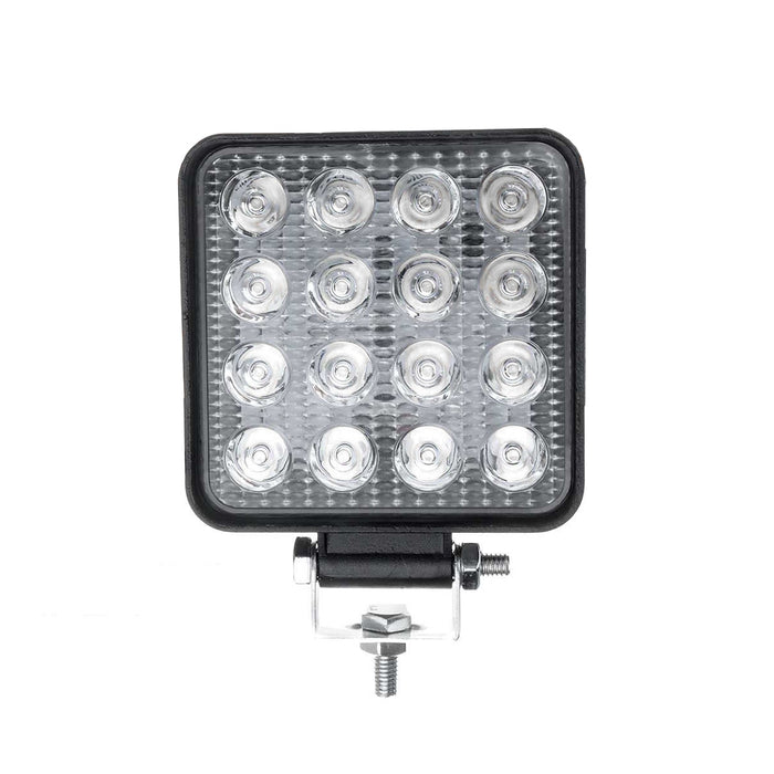 Proiector LED auto, putere 48W, 12V-24V, IP 67, 6500K, 1800Lm, lumina alba rece, negru