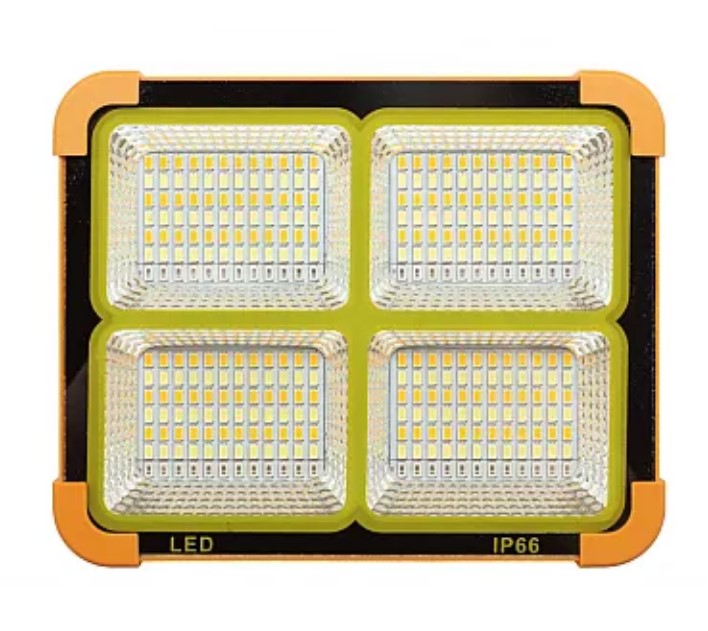 Proiector Solar portocaliu Portabil 336 led D10 4 casete, Portocaliu