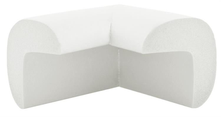 Faam sarokvédelem a bútorok számára - 4 darab, fehér készlet