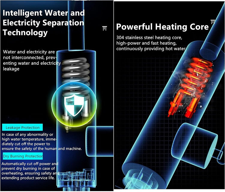 Ηλεκτρική βρύση από ανοξείδωτο χάλυβα για θέρμανση νερού, ισχύ 3000W, ποιότητα υψηλής ποιότητας