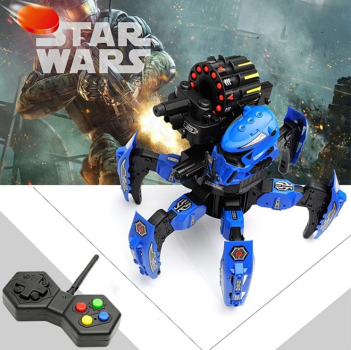 Robot Space Warrior of Toy, Q9006 με τηλεχειριστήριο, για παιδιά άνω των 3 ετών, μπλε