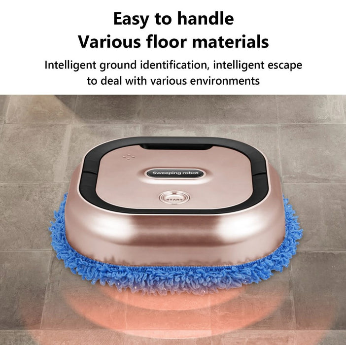 Intelligens MOP robot QSD003, 5,4W, USB, újratölthető, nedves vagy száraz, csendes