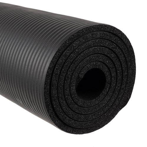 Saltea de Yoga, Pilates si Fitness, NBR Durabil, 180x60x1 cm, Neagra