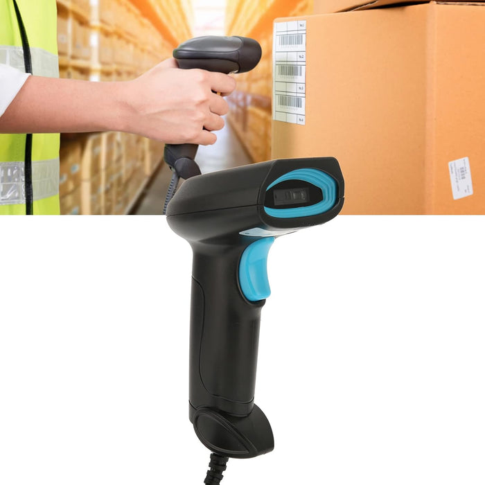 Scanner coduri de bare 1D, 2D si QR Q-SM3B Andowl, cu cablu, IP54, indicator LED, USB, ABS, negru