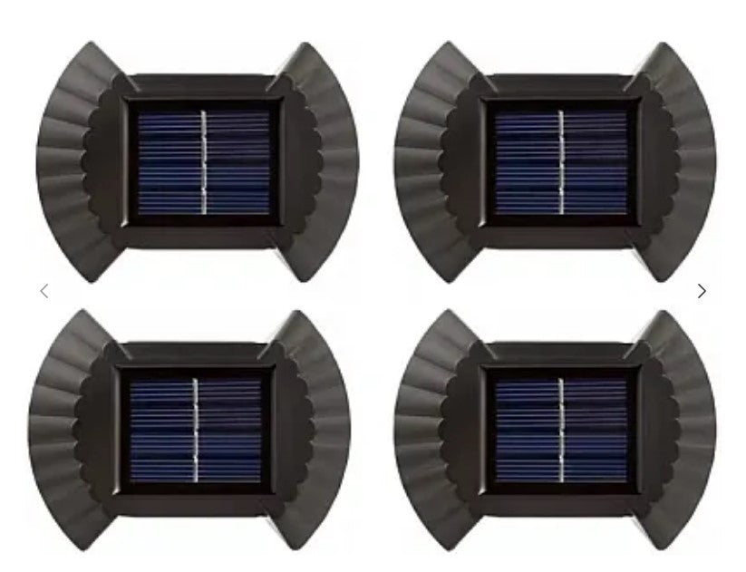 Set 4 Lampi solare cu lumina bidirectionala 2 led / lampa