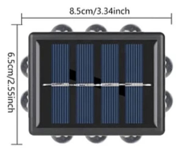 Задайте 2 слънчеви лампи YD2309 стена с 12 LED