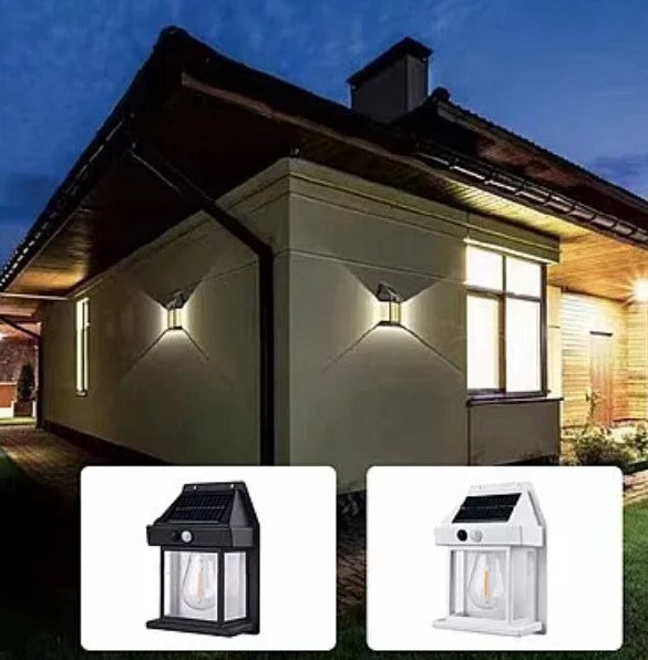 Lampa solara de perete LED cu senzor de miscare fara fir 3W Coba, lumina decorativa