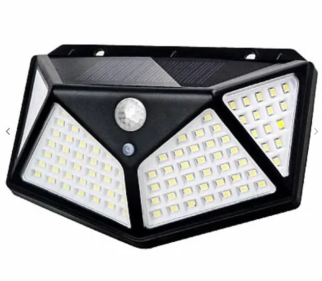 Set 2 Lampi ULTRA 100 LED Solare cu senzor de miscare si lumina 3 moduri ILUMINARE