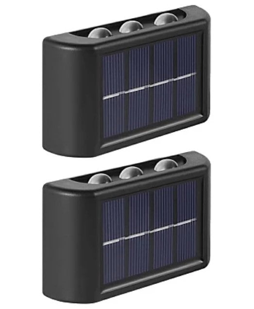 Set 2 Lampi Solare de Perete cu 3 led Iluminare Sus Jos