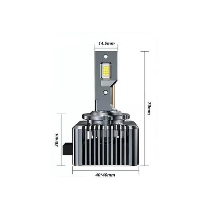 Комплект 2 D1S LED BGR10 крушки, Canbus, Xenon LED преобразуване, 6500K, 10000lm