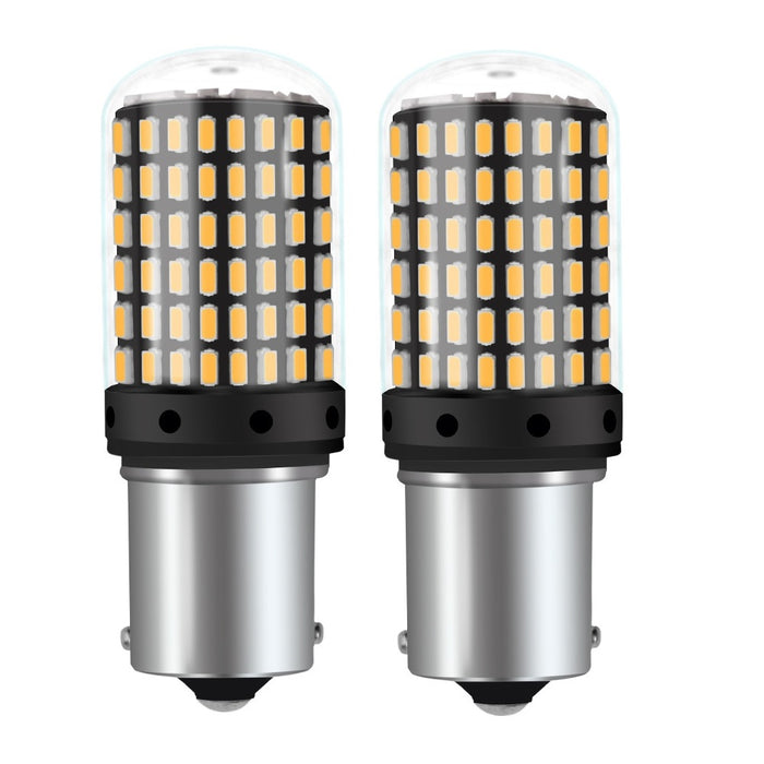 Σετ 2 λαμπτήρων LED LED 1156 BA15S P21W 3014, με 144 LED, 20W, για Marsarier, Signal ή Fraja