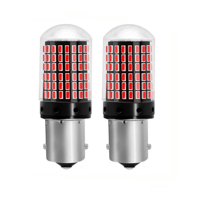 Set 2 becuri LED Canbus 1156 BA15S P21W 3014, cu 144 LED-uri, 20W, pentru marsarier, semnalizare, sau frana