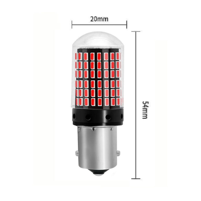 Комплект от 2 светодиоди LED крушки 1156 BA15S P21W 3014, със 144 светодиода, 20W, за marsarier, сигнал или fraja