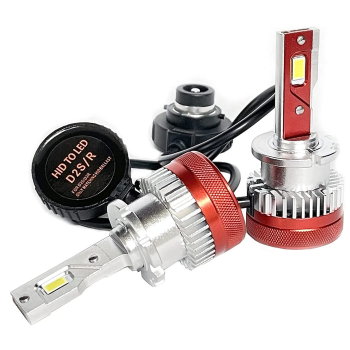 Set 2 becuri LED D2S / D2R Canbus, 90W, 5600Lm, 10000K, lumina alb-albastra rece