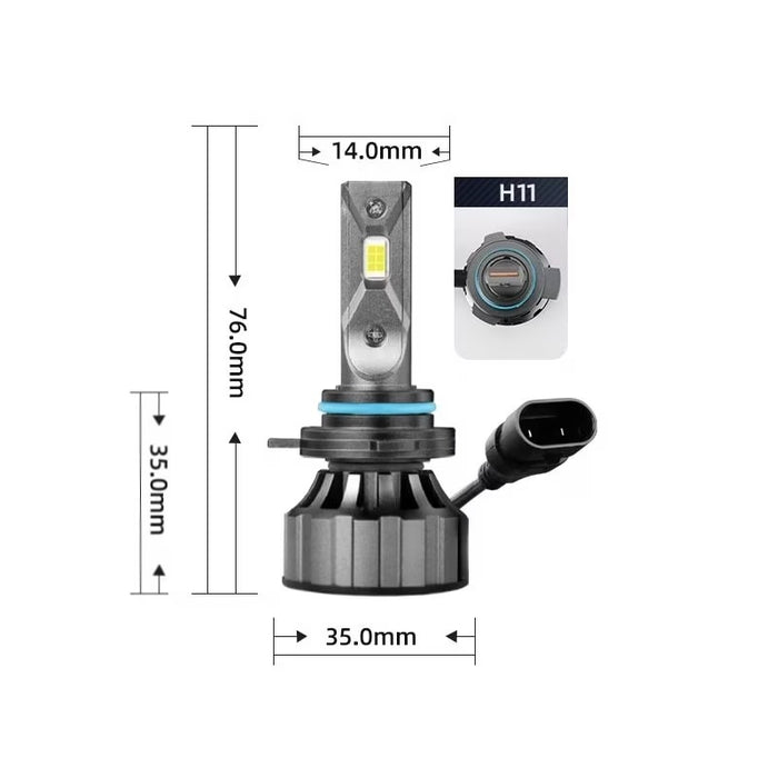 Ρυθμίστε 2 λαμπτήρες LED LED, CANBUS, 120W, 12000 lumens, χωρίς σφάλμα, λευκό κόκκινο φως