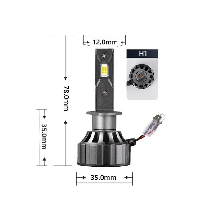 Комплект от 2 LED крушки, Canbus, 120W, без грешка, 6000K, 12000 лумена, бяло-червена светлина