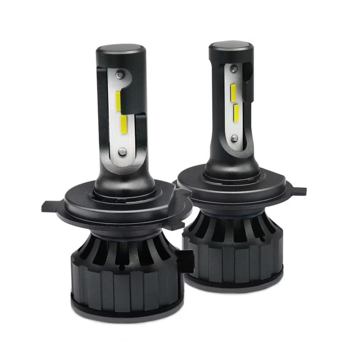 Set 2 becuri LED H4, Canbus, 120W, fara eroare, 12000LM, lumina alb-rece