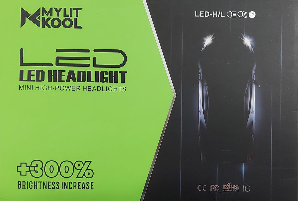 Комплект от 2 LED крушки T8 H7, Super-Canbus, 200W, 20000lm, 6000K