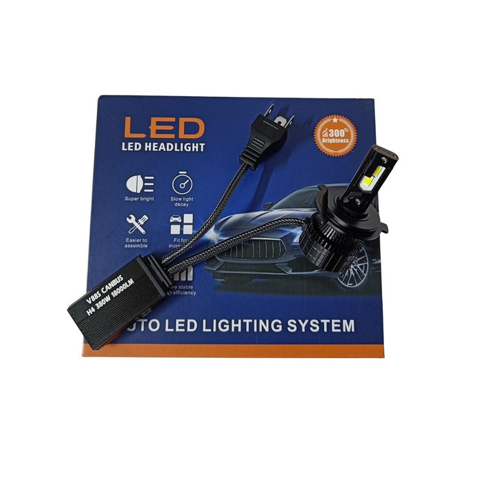 2 LED-es izzó halmaza H4 V88S Canbus, Power 380W, 18000 lm, 6000K, fehérvörös fény