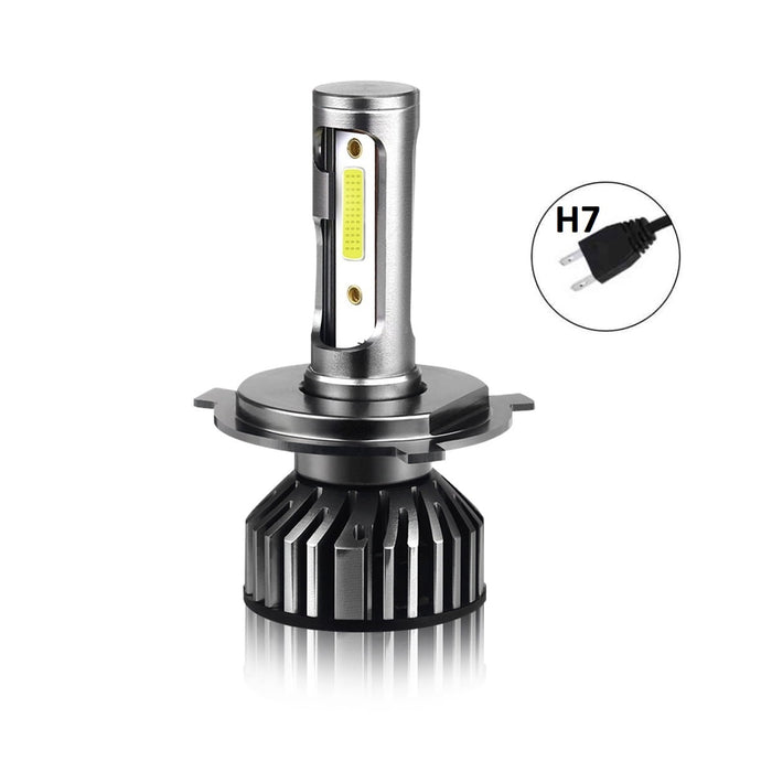 Комплект от 2 LED LED крушки COB H7, 100W, вентилатор, 6000k, 12000lm, IP65 защита