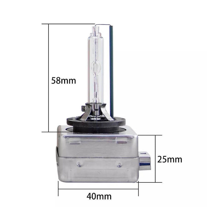 Комплект 2 Xenon D1S 35W крушки, 6000k, 3200lm, бяло-червена светлина