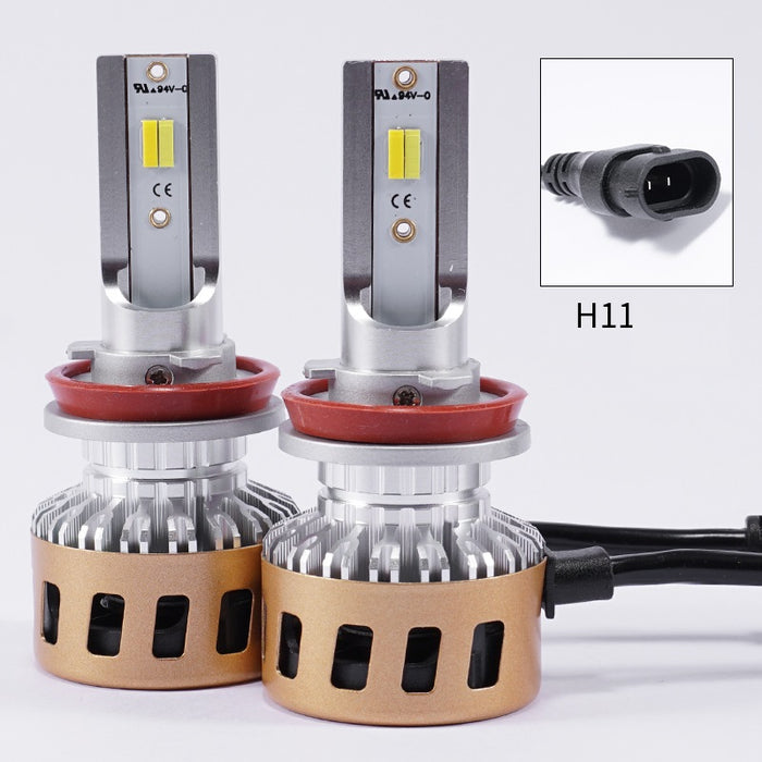 Set 2 becuri auto H11 LED, 40Wx2, 3000K-6000K, 12000 LM, IP68, 3 culori