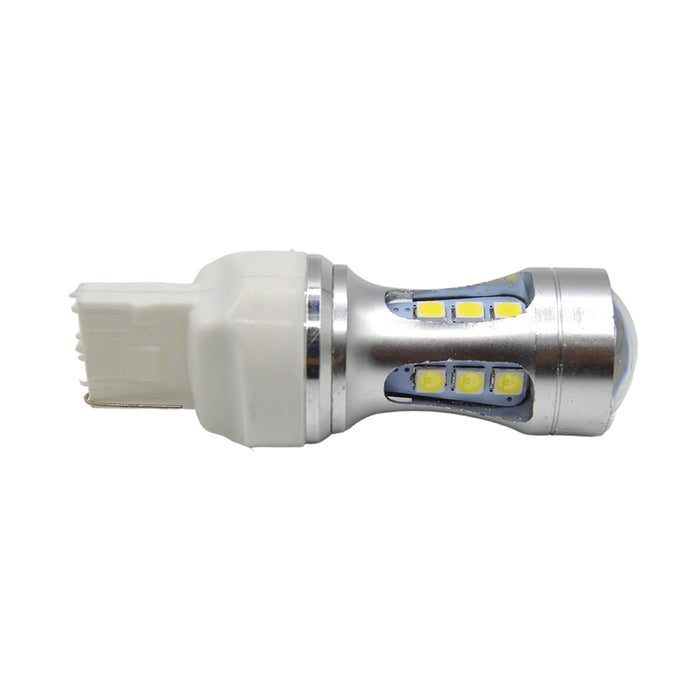 2 LED-es autós izzó, 1156, 18 SMD, Canbus, 6000K, 15W, fehérvörös fény