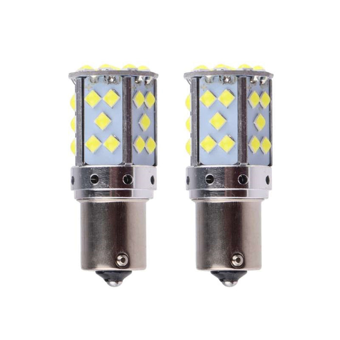 Ρυθμίστε 2 LED BA15S 35 SMD 3030 CANBUS, 18W, 6000K, 12V, WHITE