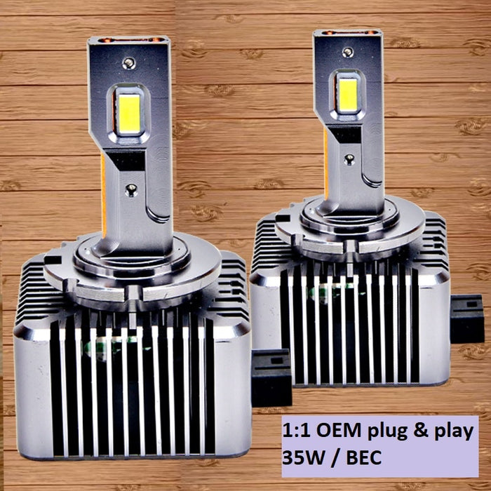 Set 2 Auto D1S LED 35W, 10000 LM, 6500K για VW, BMW, Audi