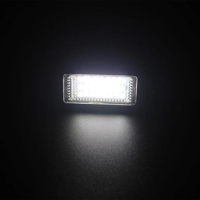 Set 2 lampi LED pentru numar auto, compatibil Audi si VW, fara eroare de bec ars, lumina alb-rece