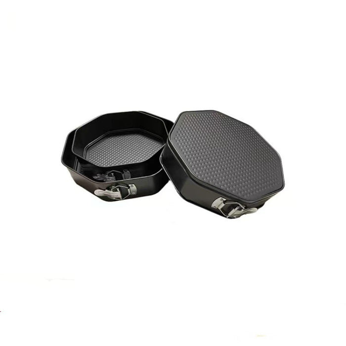 Set 3 tavi octagonale pentru copt, cu fund detasabil, din otel carbon