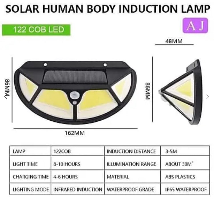 Комплект 3 x слънчева лампа SH -122 LED кочана с сензор за движение и светлина 3 режима на осветление