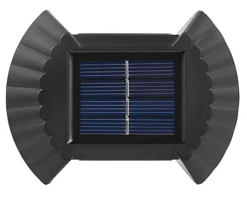 Set 4 lampi solare exterioare pentru perete iluminare sus-jos