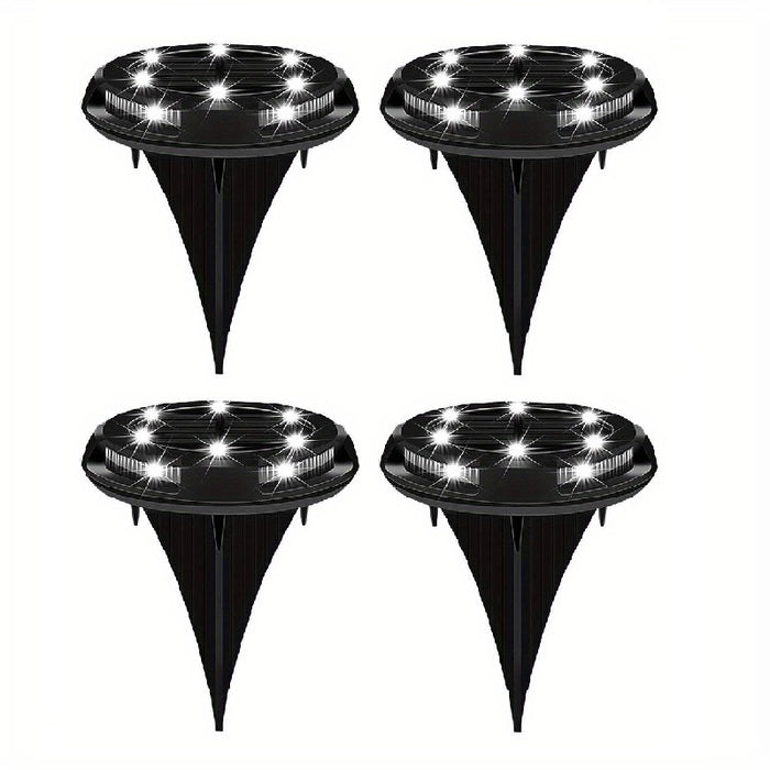 Set 4 x Lampi solare decorative pentru gradina, alee, gazon, piscina sau terasa, negru