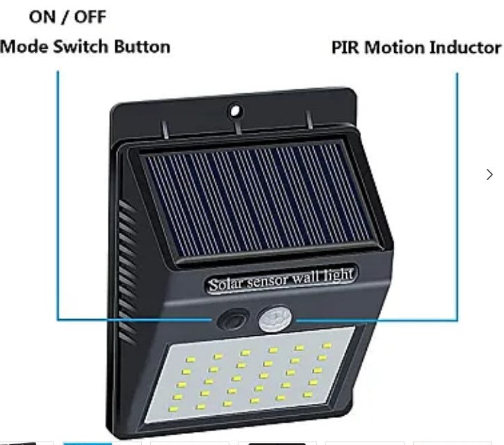 Задайте 5 слънчеви ярки 30 LED лампи със сензор за движение и светлина 1 режим на осветление