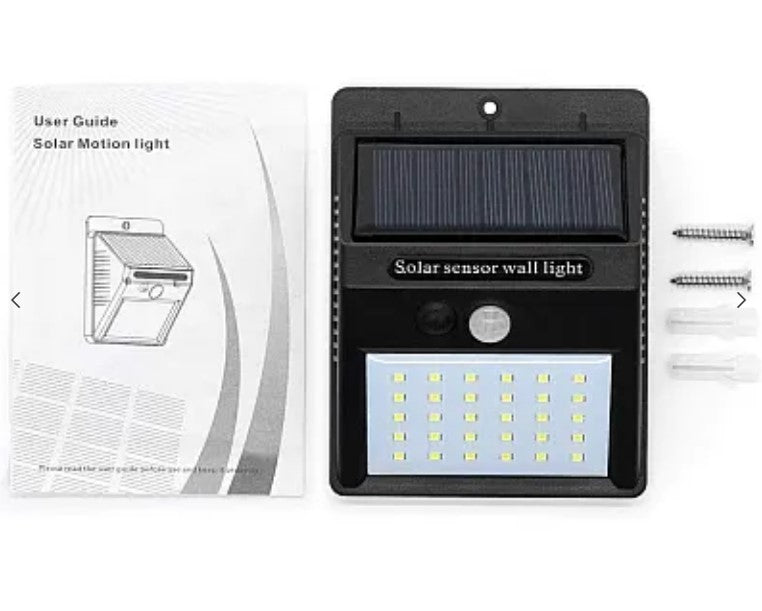 Set 5 Lampi Solare BRIGHT 30 LED cu Senzor de Miscare si Lumina 1 Mod ILUMINARE